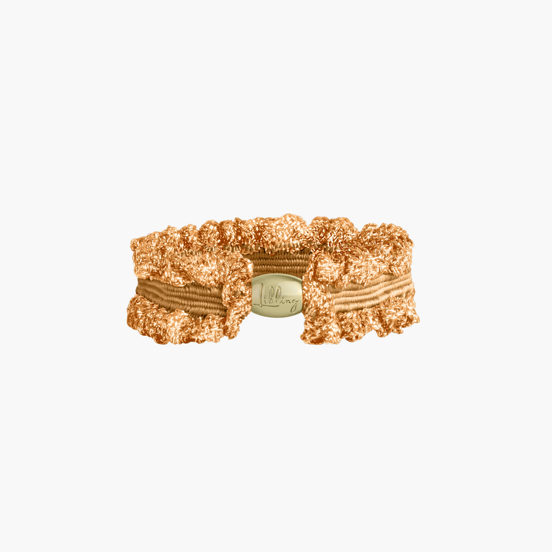 Libling Original Shimmer Hårelastik Peach - GULD