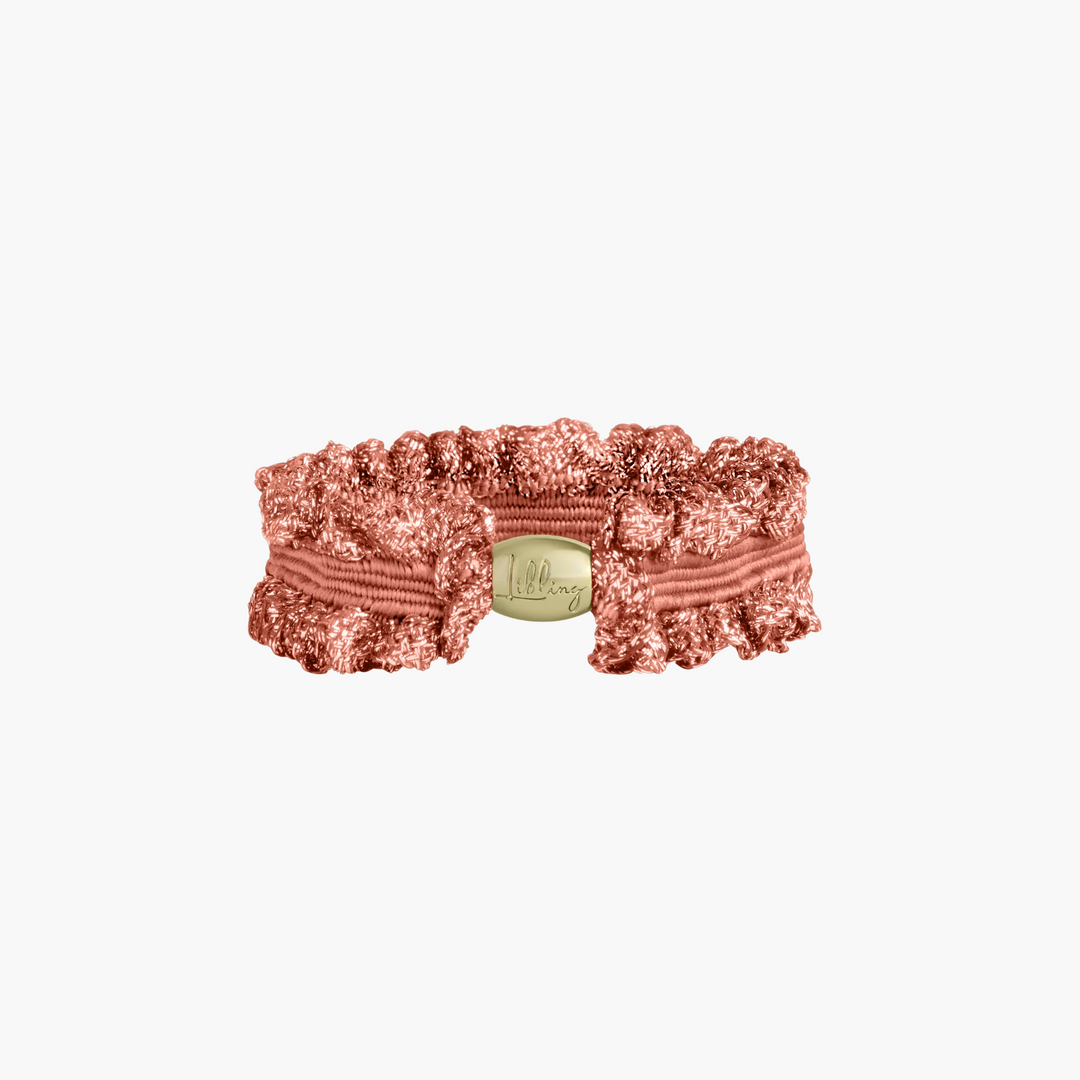 Libling Original Shimmer Hårelastik Salmon - GULD