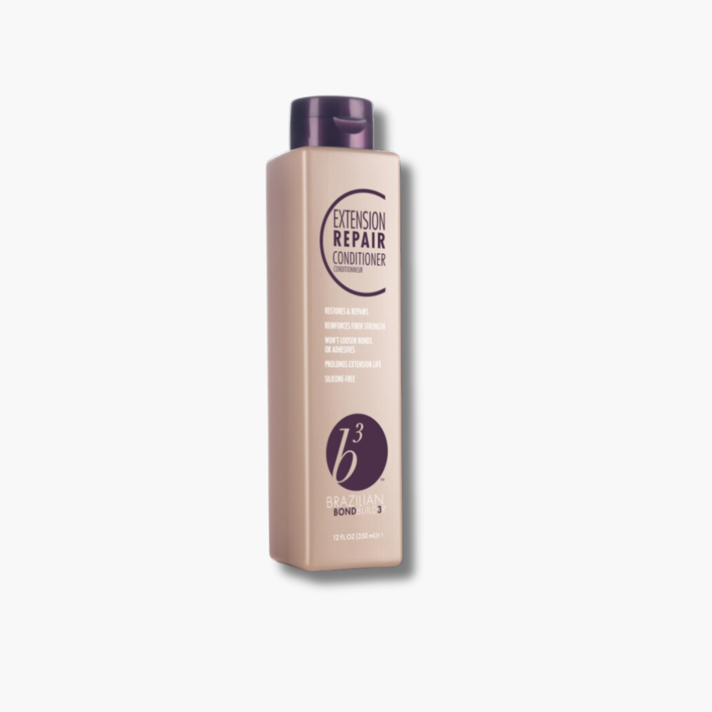 B3 Extension Repair Conditioner | Køb hos HairByCshop.dk. Denne balsam er specielt udviklet til at styrke og forlænge levetiden på både naturligt hår og extensions. Med avanceret b3 Brazilian Bond Builder-teknologi reparerer den skader, reducerer filtret hår og beskytter farven, alt imens den fugter og plejer uden skadelige ingredienser som sulfater, parabener og silikone. Perfekt til daglig pleje af hår med extensions. Oplev sundere, stærkere hår med B3 Extension Repair Conditioner hos HairByCshop.dk.