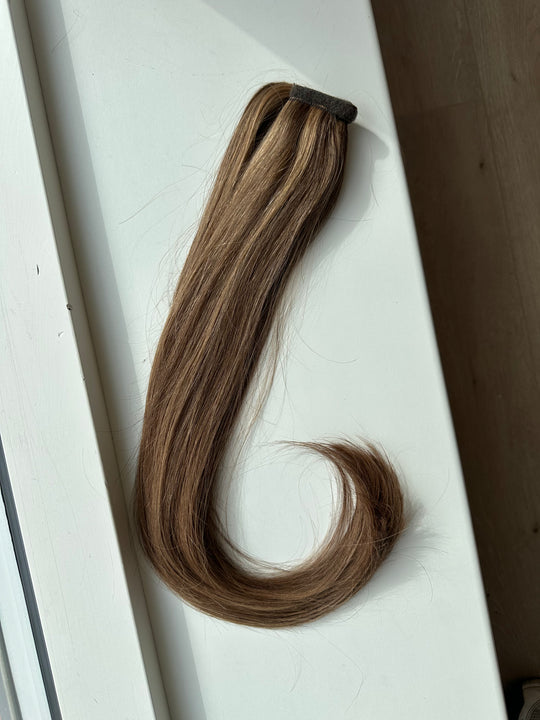 Ponytail extension 50 cm brun #3 Coco Twist 100 gram ægte hår
